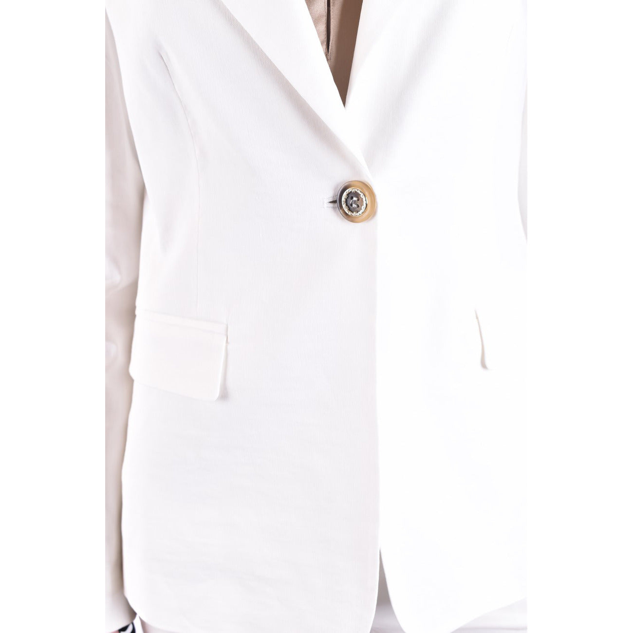 Pinko Women's Linen and Viscose Jacket – White