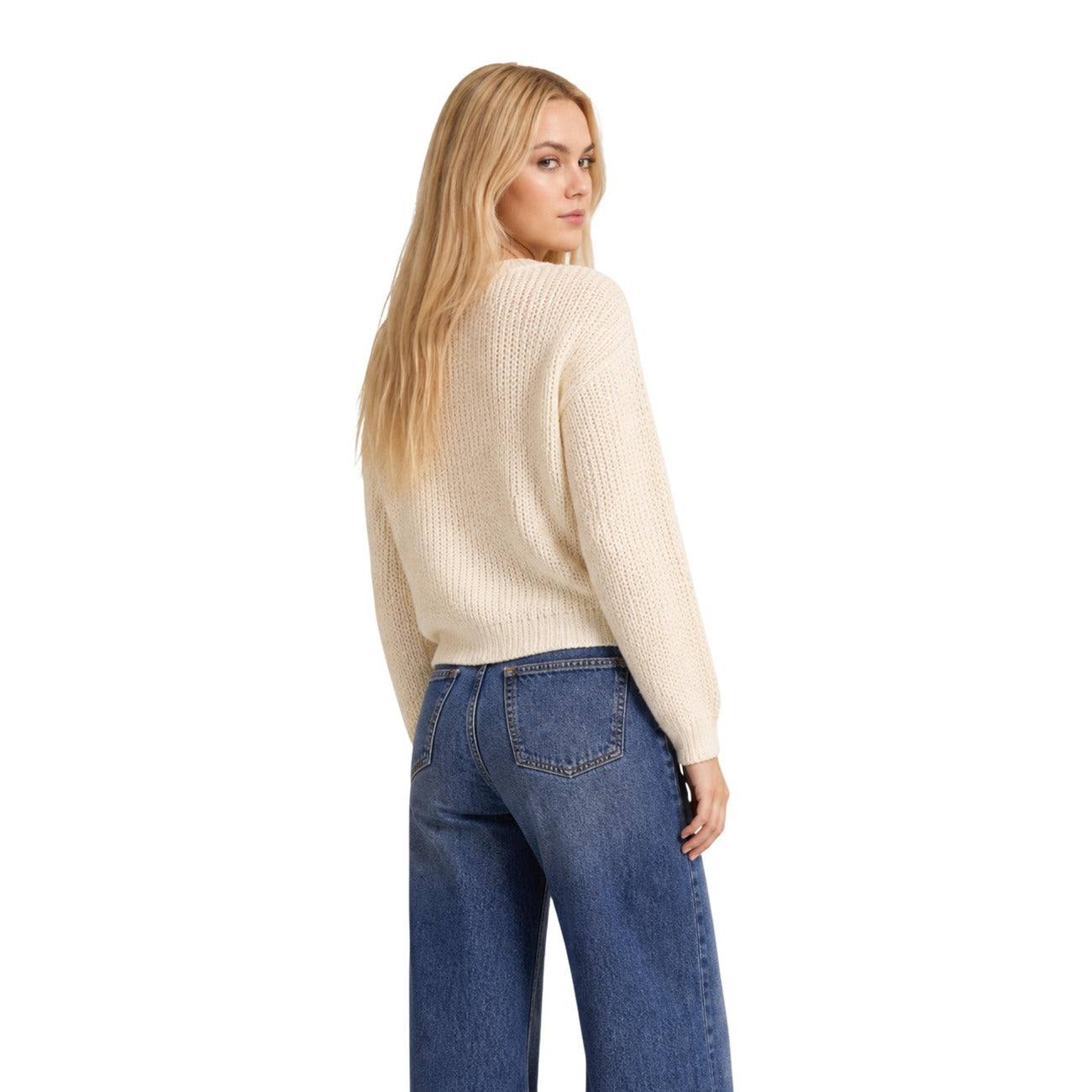 Women's Jumper Jacqueline de Yong – Beige, Burgundy, and Blue