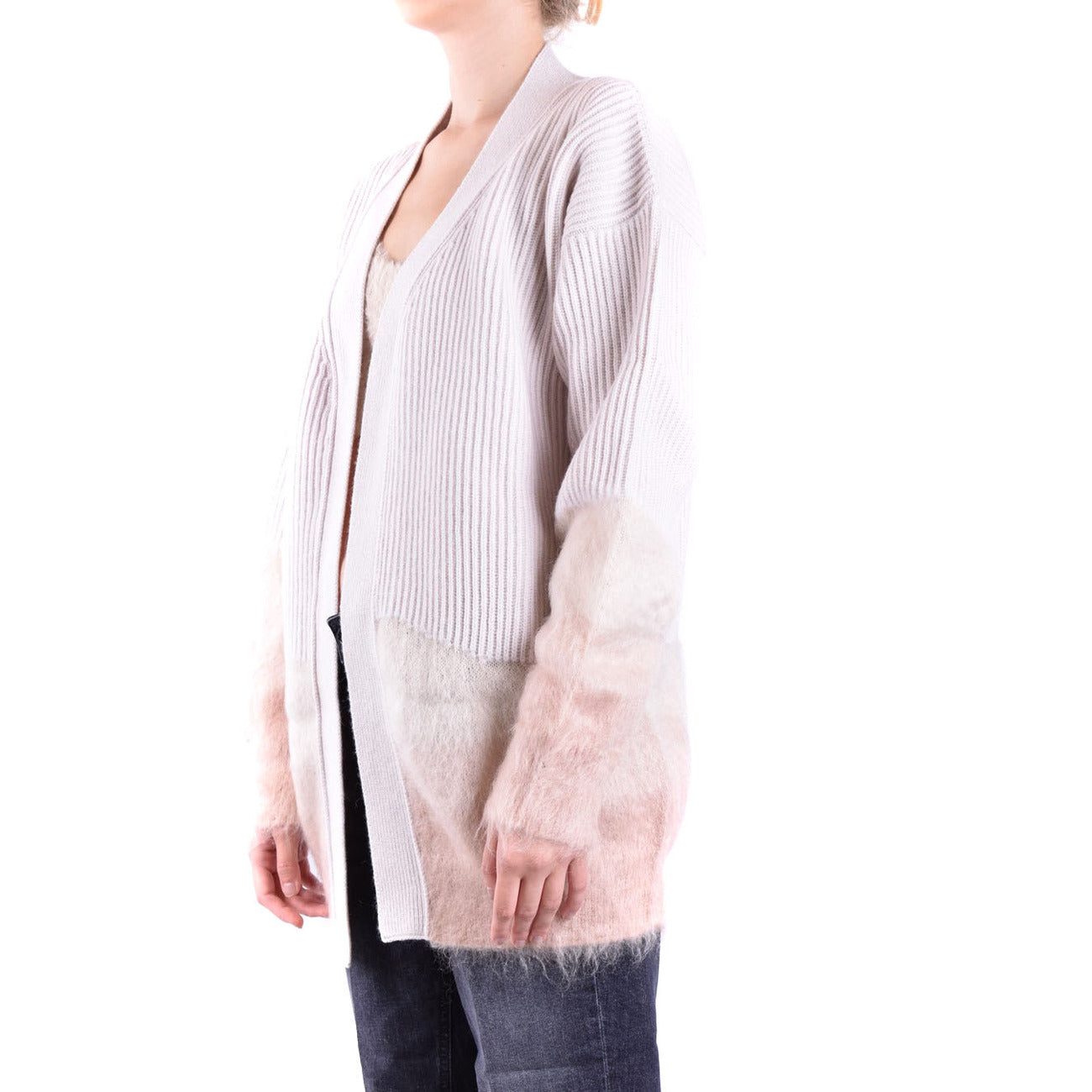 Dondup women's wool and mohair cardigan – White