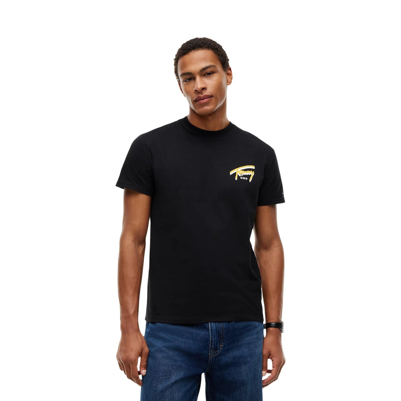 Men's black Tommy Hilfiger Jeans print T-shirt