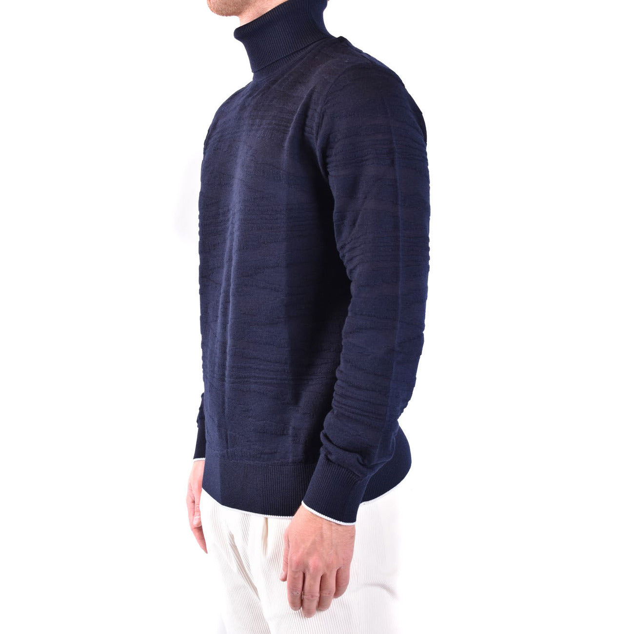 Men's Missoni high-neck wool jumper – Blue
