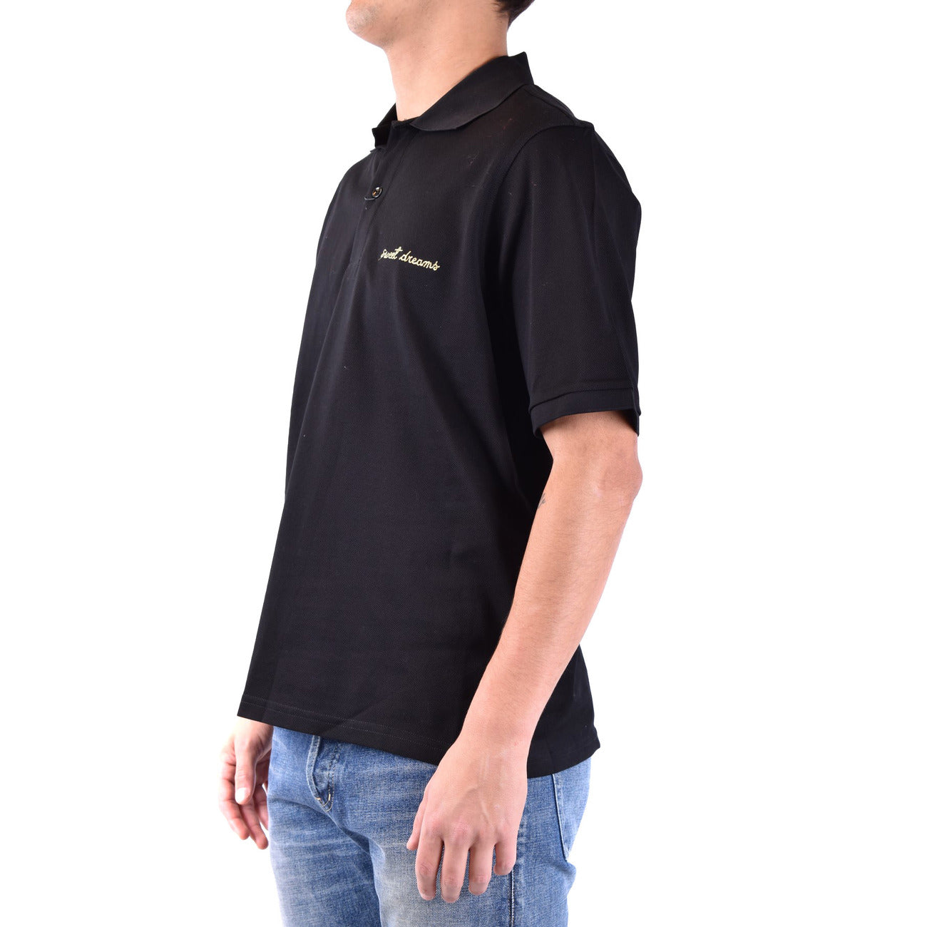 Polo homme Saint Laurent en coton – Noir