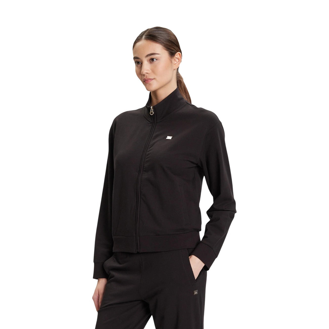 Women's black EA7 tracksuit