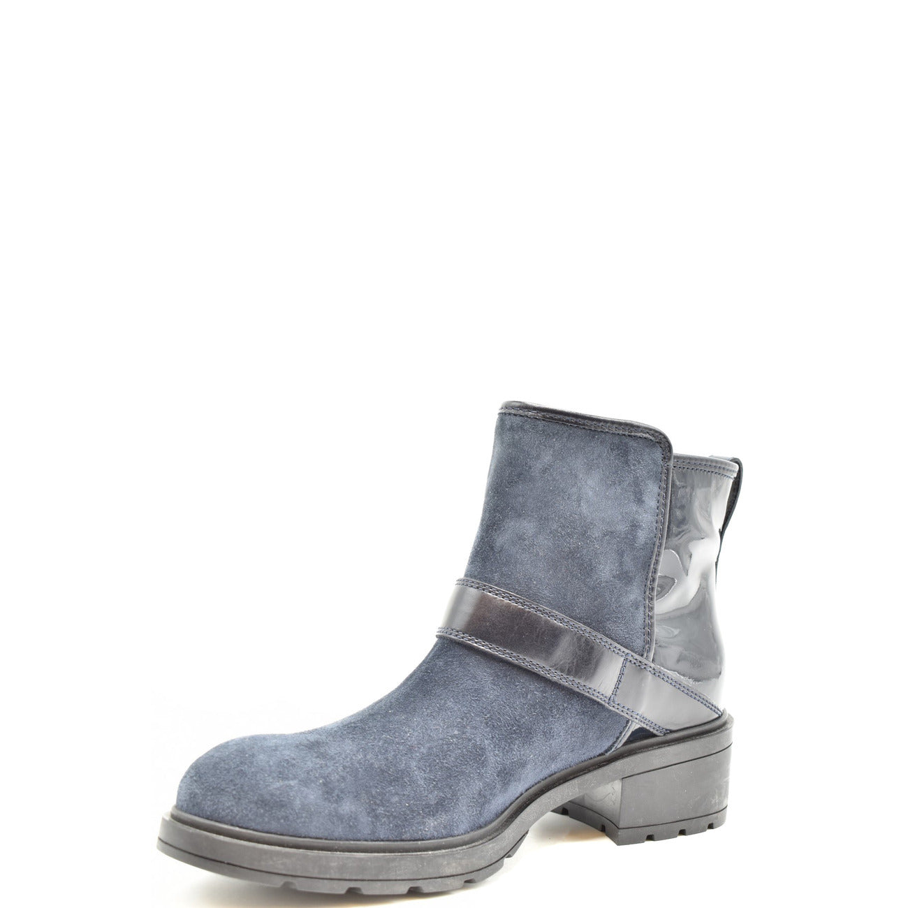 Bottines femme Hogan effet chamois et cuir – Gris