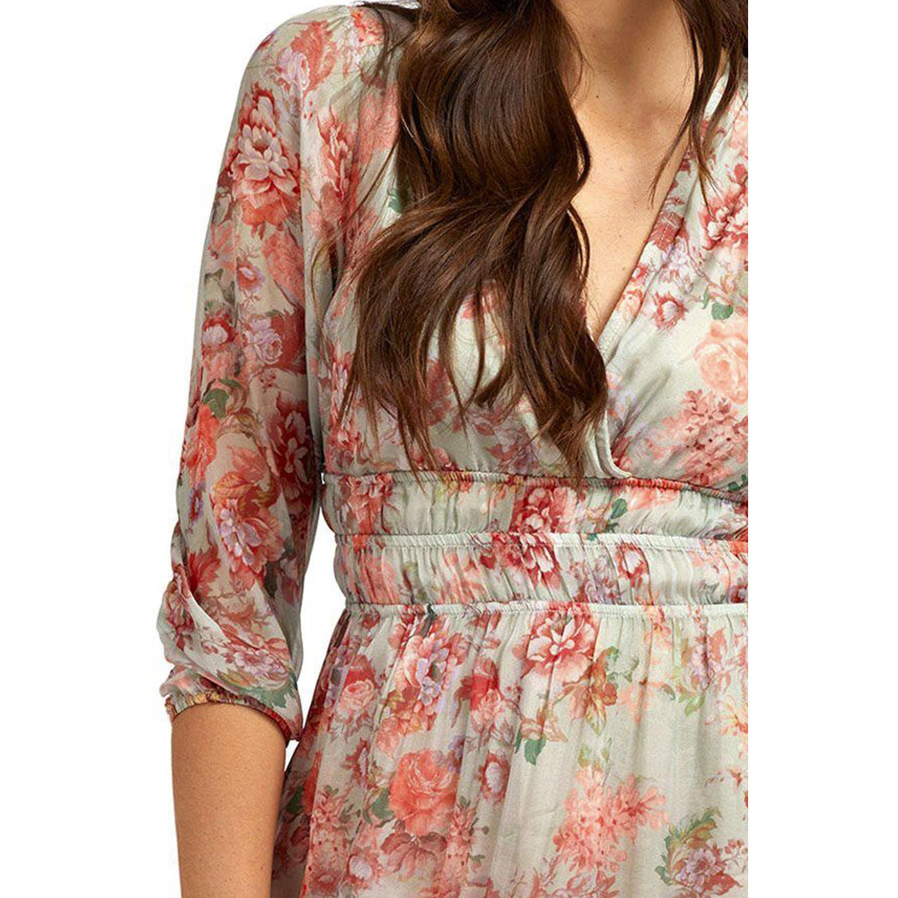 Guess - Women's Floral Silk and Viscose Dress