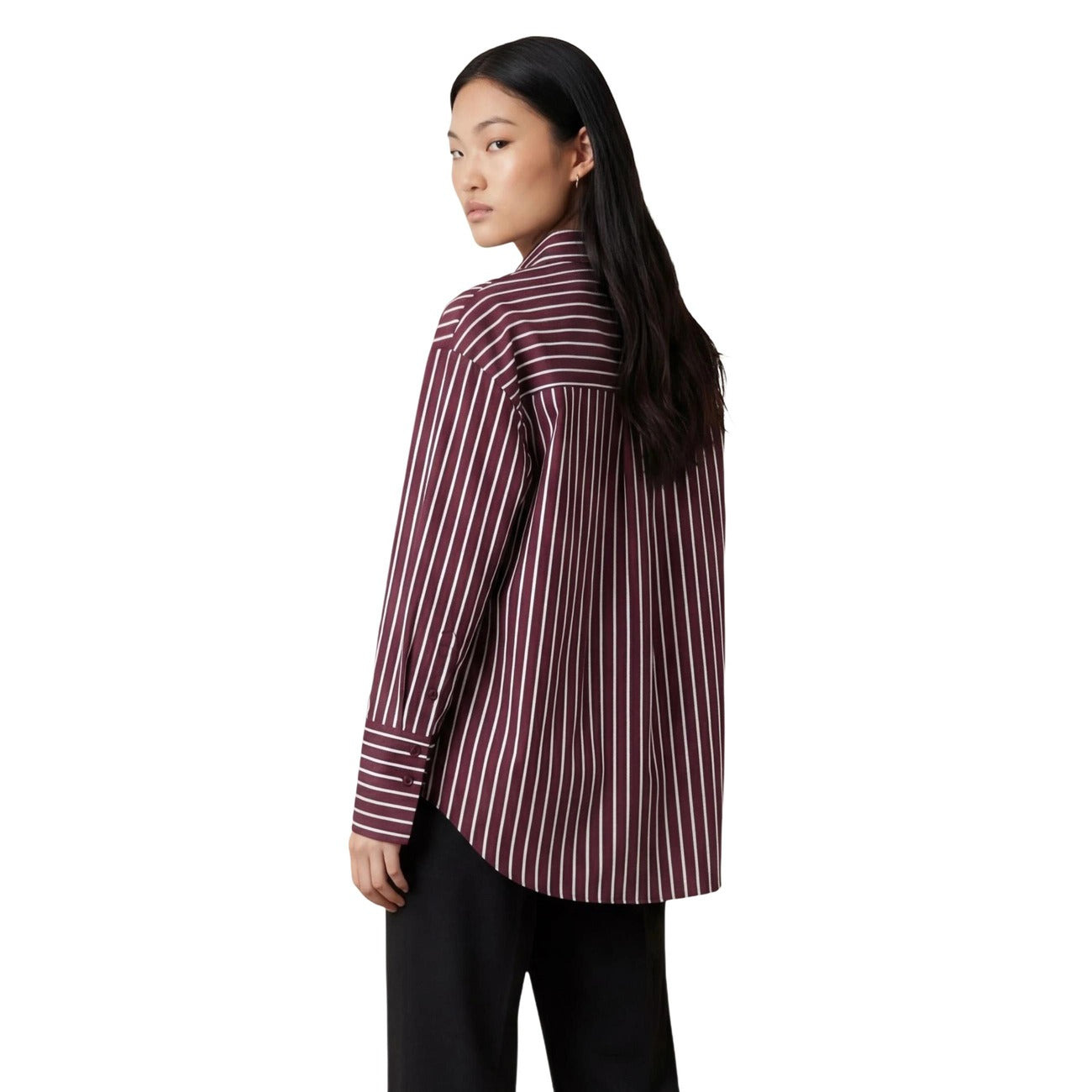 Women's Striped Shirt Jacqueline De Yong – Burgundy