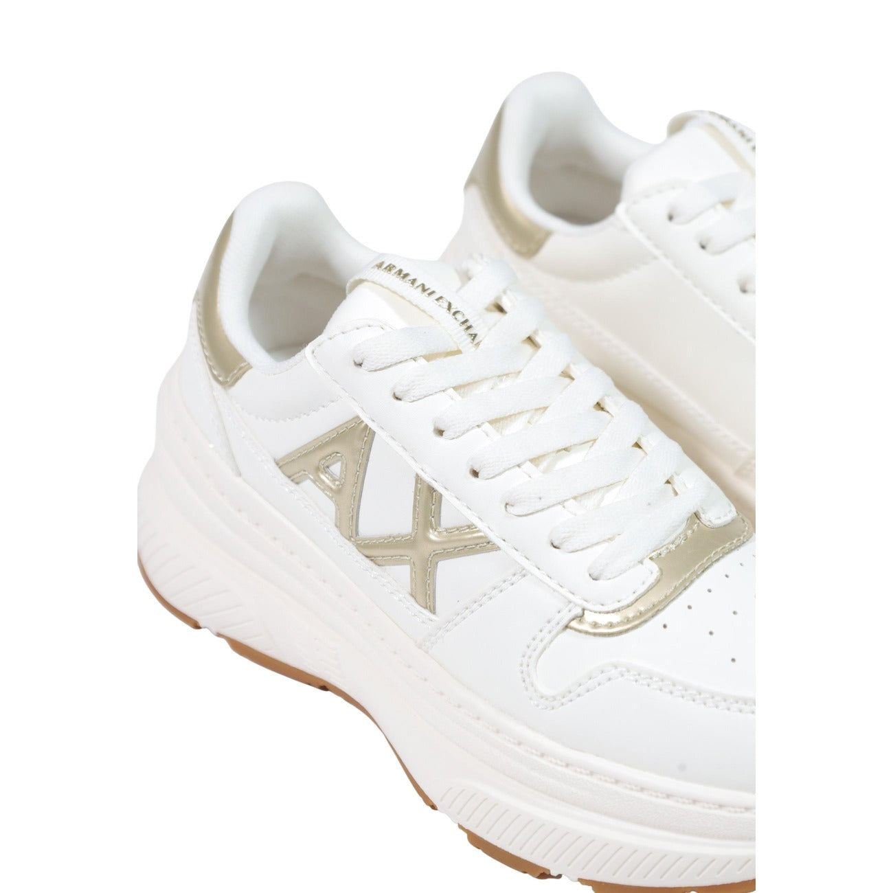 Women's white Armani Exchange trainers