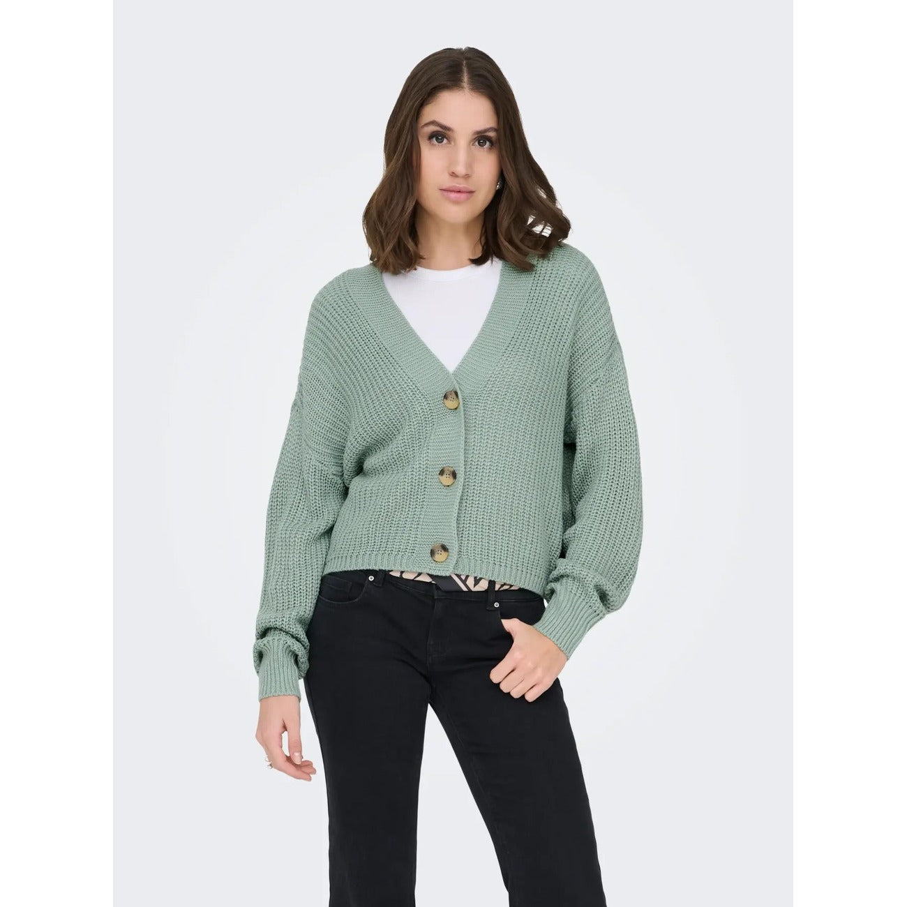 Women's green cardigan Only