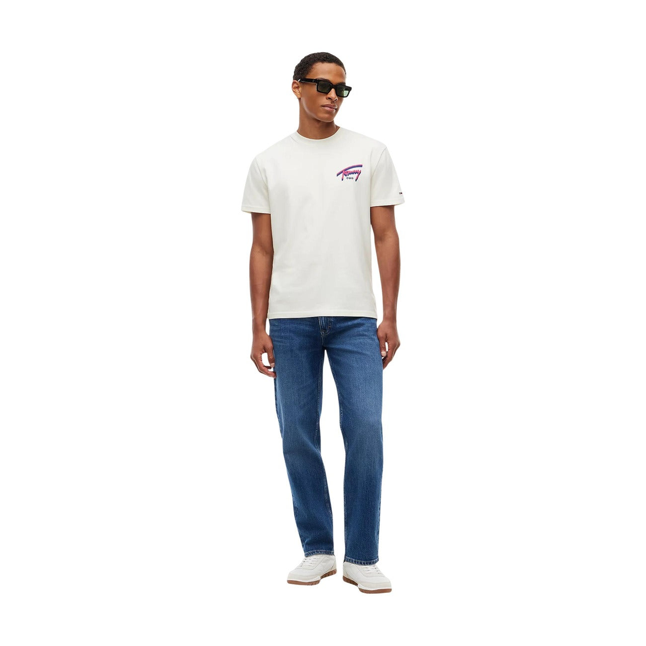 Men's Tommy Jeans organic cotton printed T-shirt – White