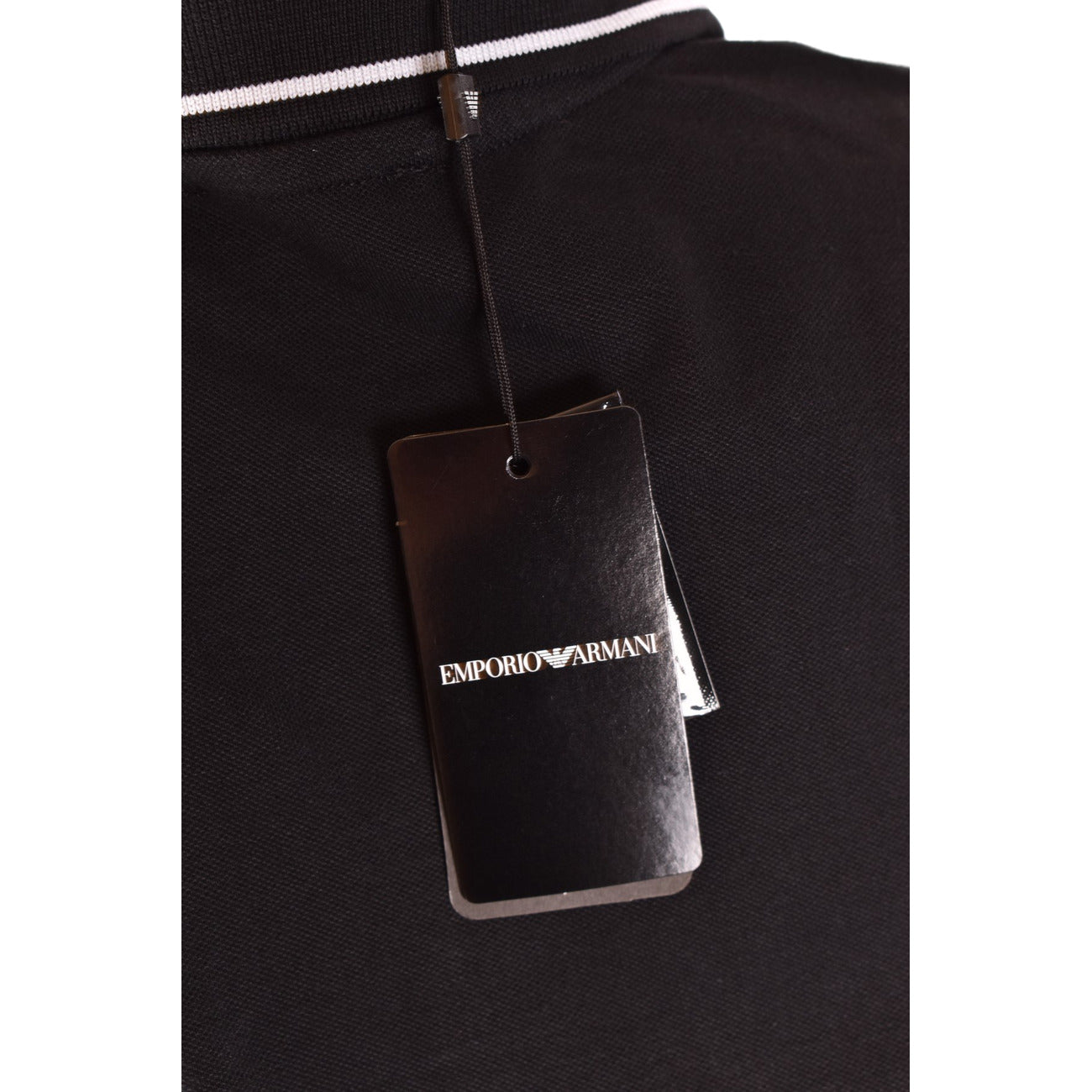 Women's Emporio Armani Cotton Polo Shirt – Black