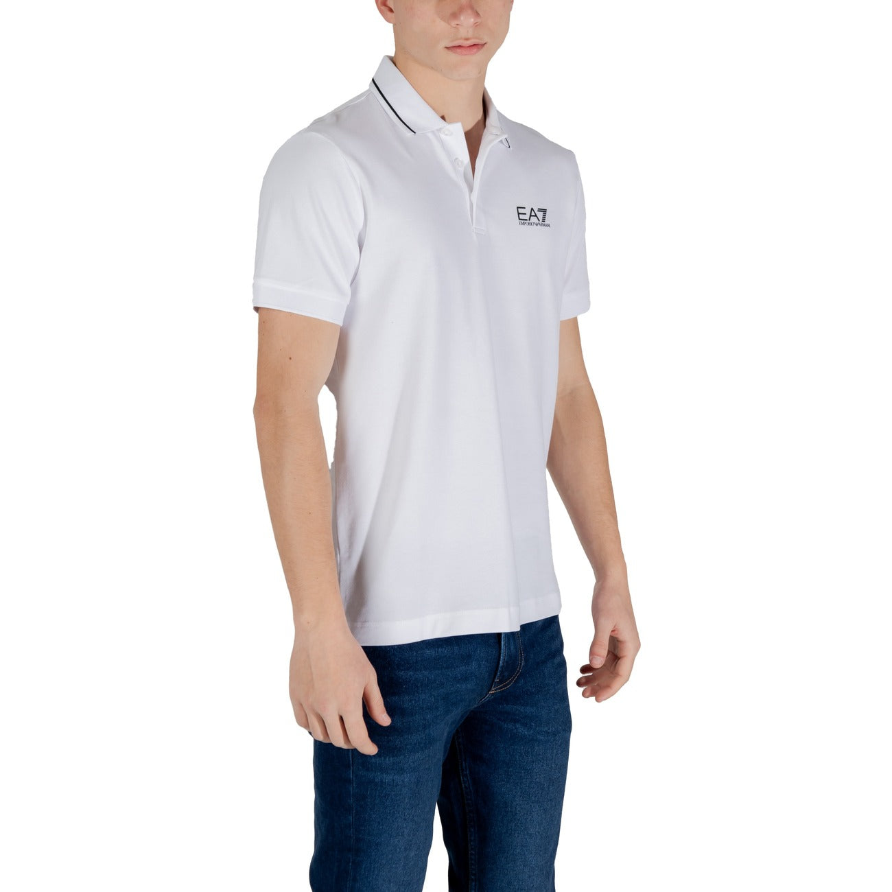 Men's EA7 stretch cotton polo shirt