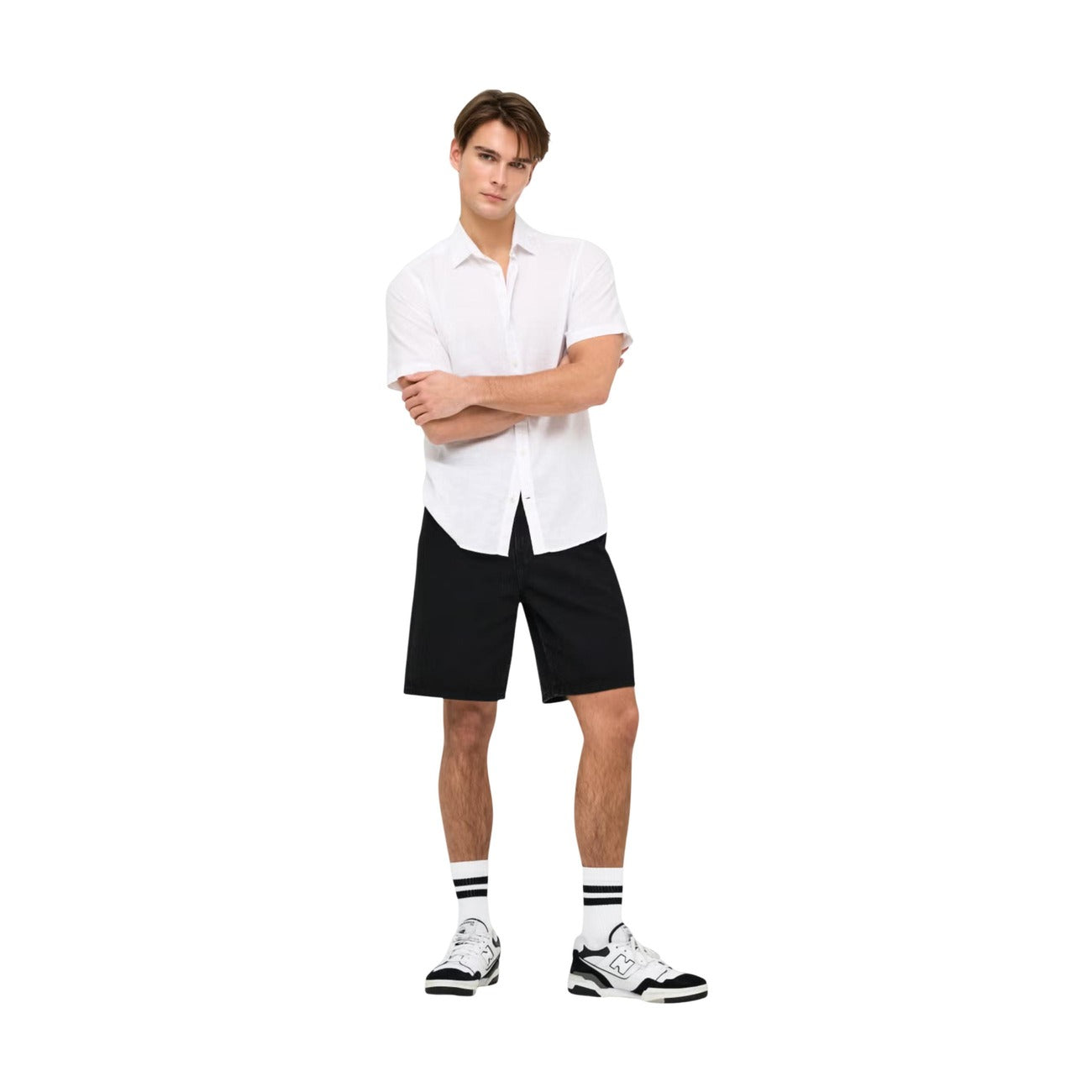 Only & Sons Men's Denim Bermuda Shorts – Black