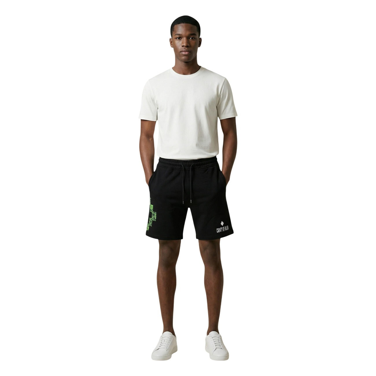 Bermuda homme County Of Milan en coton – Noir