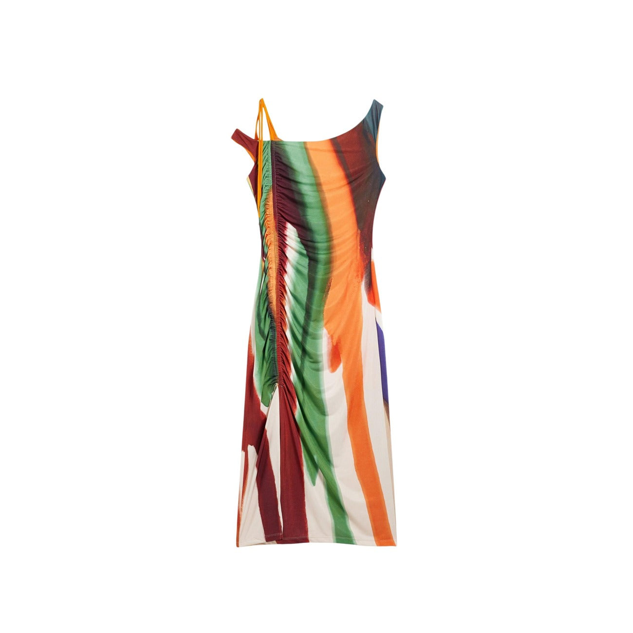 Robe femme Desigual rayée stretch – Marron
