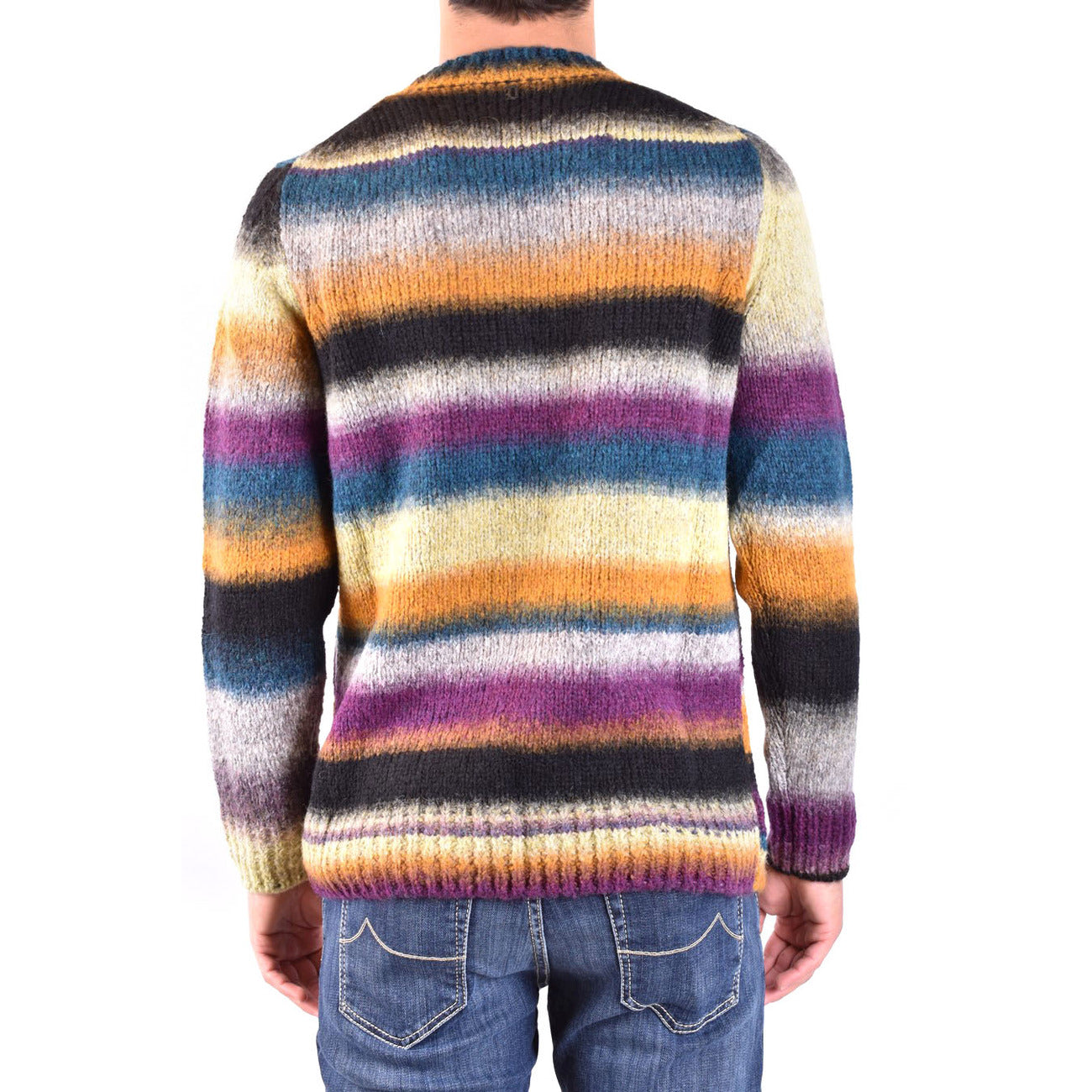 Men's Dondup Striped Blended Wool Sweater - Multicolored