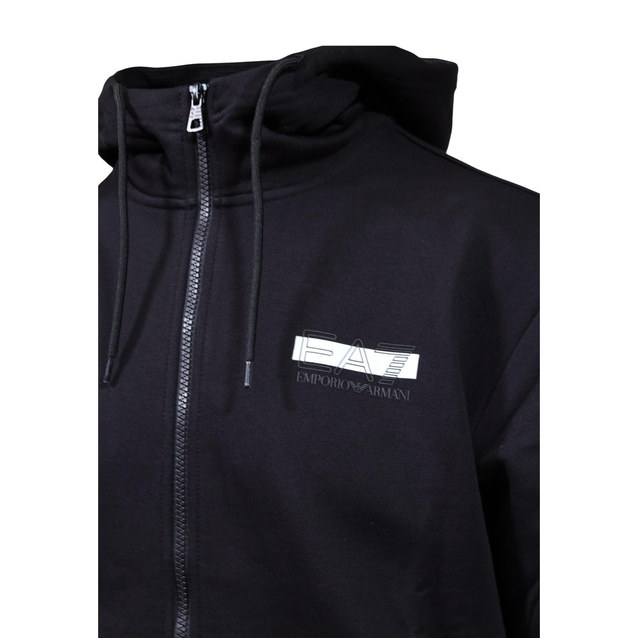 EA7 Men's Black Hooded Tracksuit