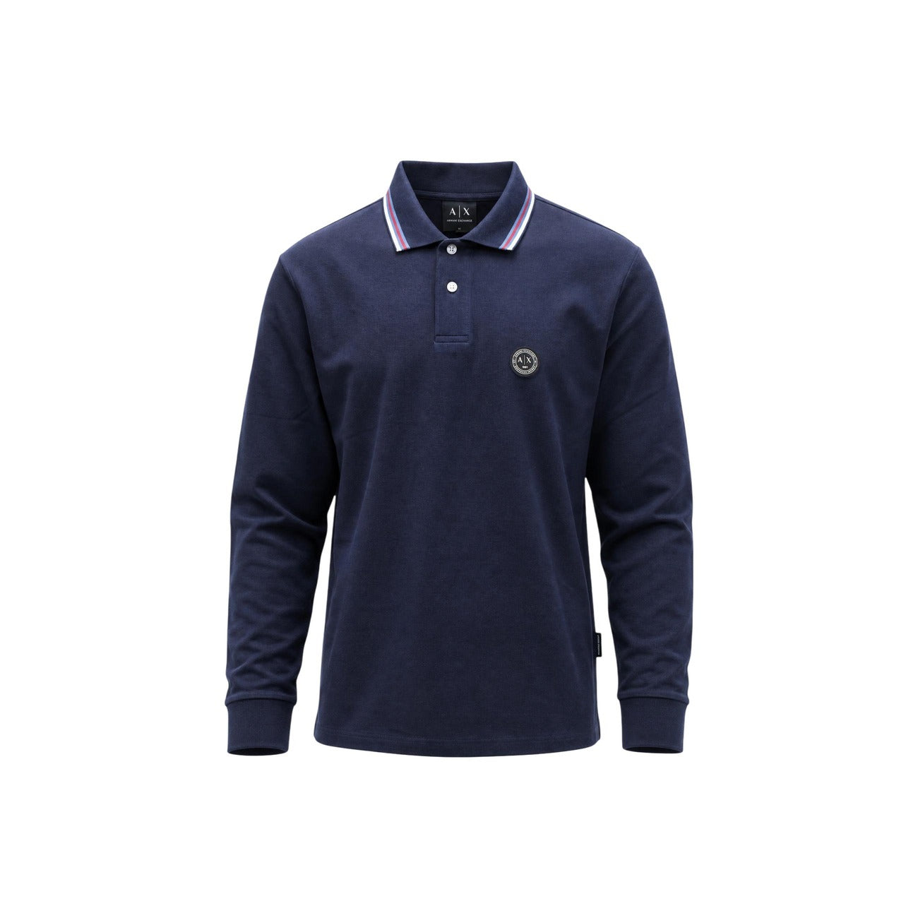 Men's blue long-sleeved polo shirt Armani Exchange