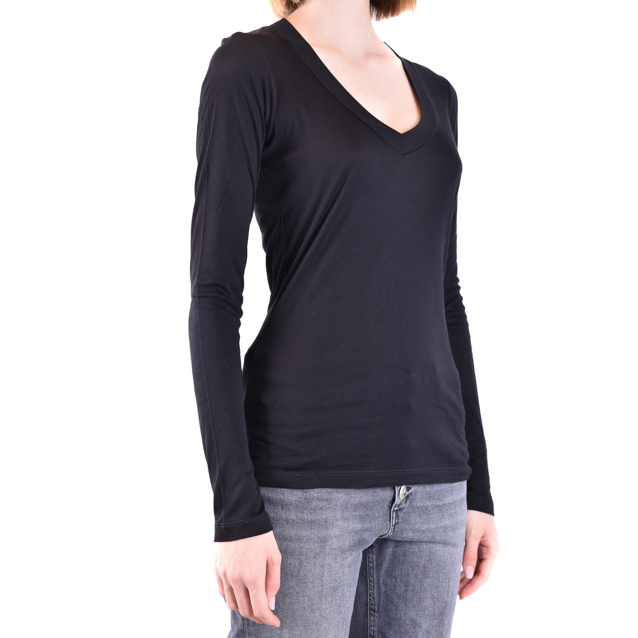 Women's Dondup modal and silk T-shirt – Black