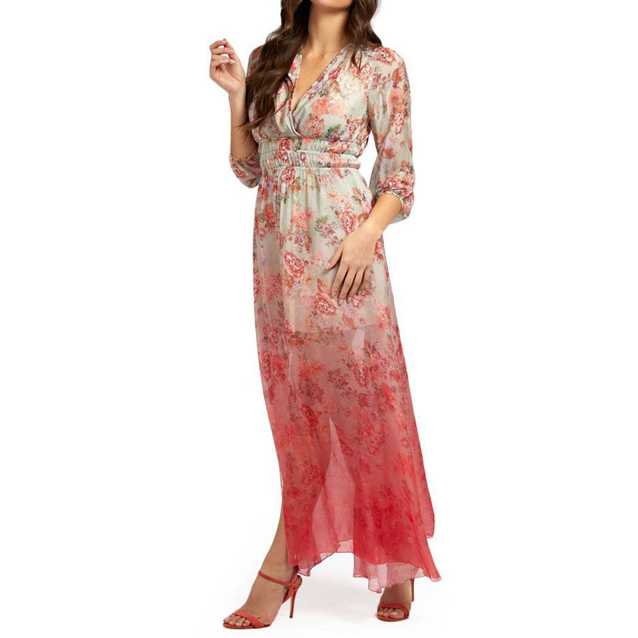 Guess - Women's Floral Silk and Viscose Dress