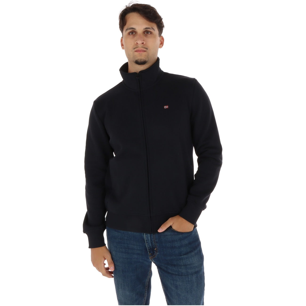 Napapijri Men's Zipped Hoodie NP0A8A5Z9411 – Black
