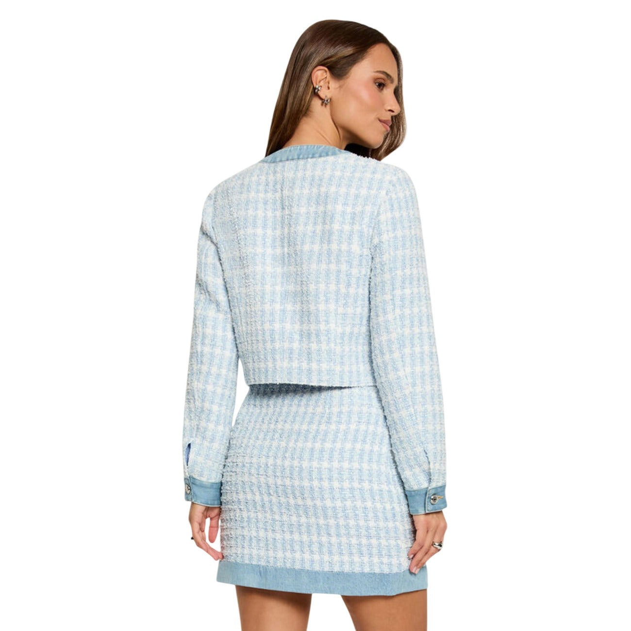 Morgan buttoned women's jacket - Azure blue