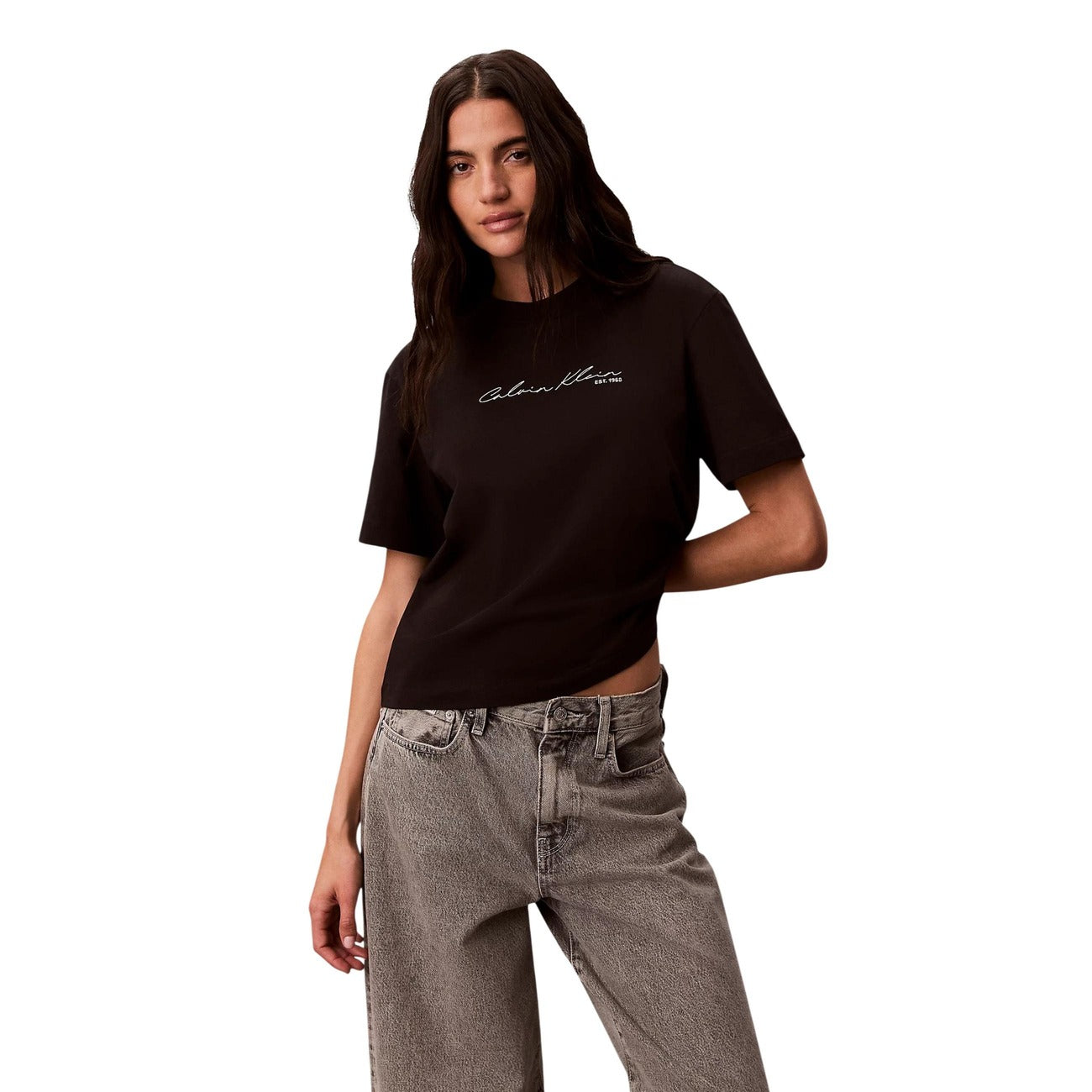 T-shirt femme Calvin Klein Jeans imprimé – Blanc