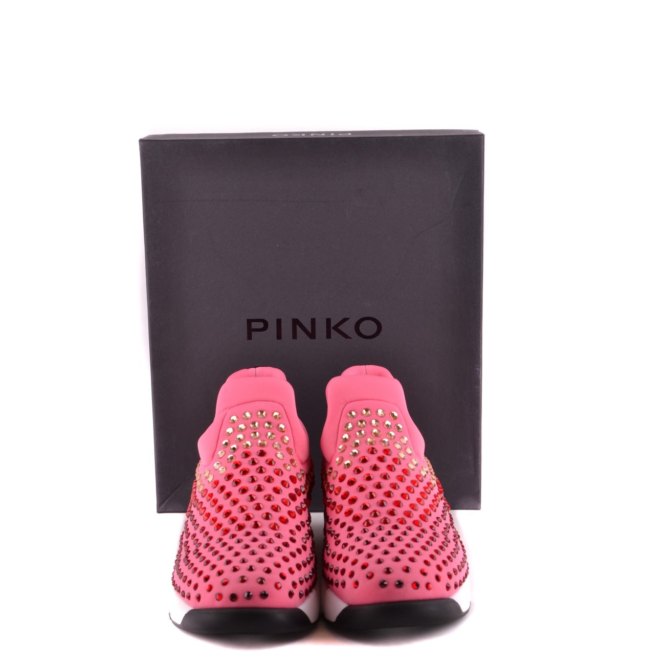 Women's Pinko rhinestone fabric sneakers – Pink