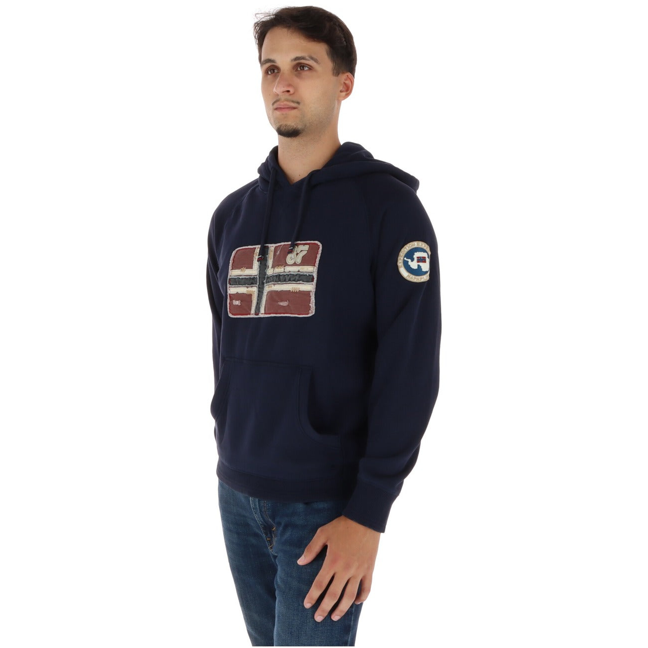 Men's Napapijri Printed Hoodie – Blue