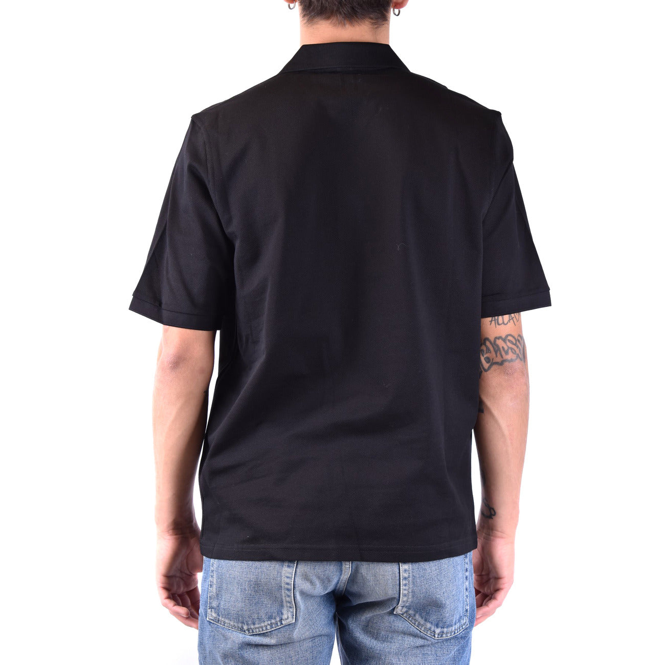 Polo homme Saint Laurent en coton – Noir