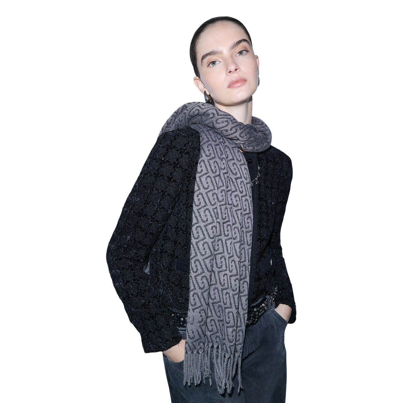 Women's Scarf Liu Jo – Grey and Black
