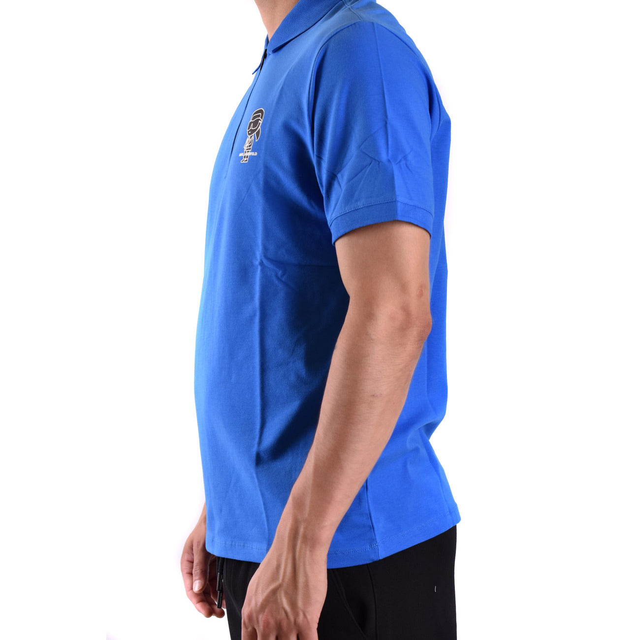 Polo homme Karl Lagerfeld zippé – Bleu