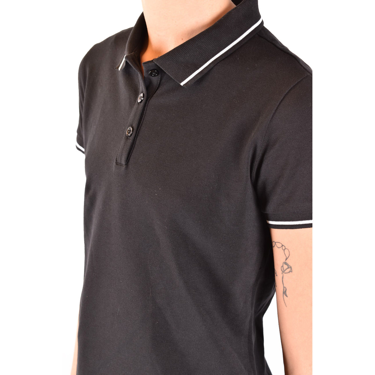 Women's Emporio Armani Cotton Polo Shirt – Black