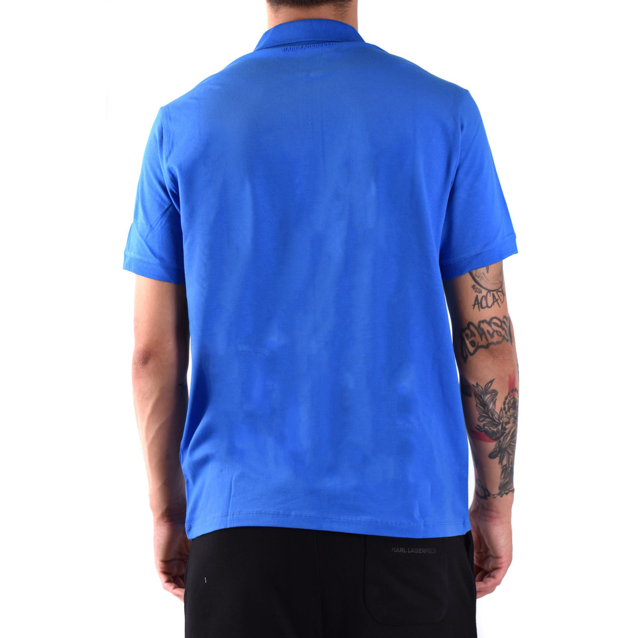 Polo homme Karl Lagerfeld zippé – Bleu