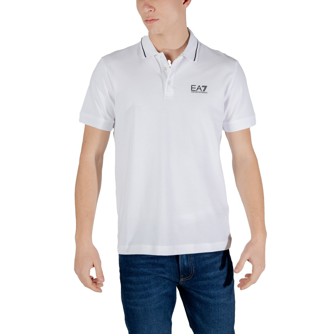Men's EA7 stretch cotton polo shirt