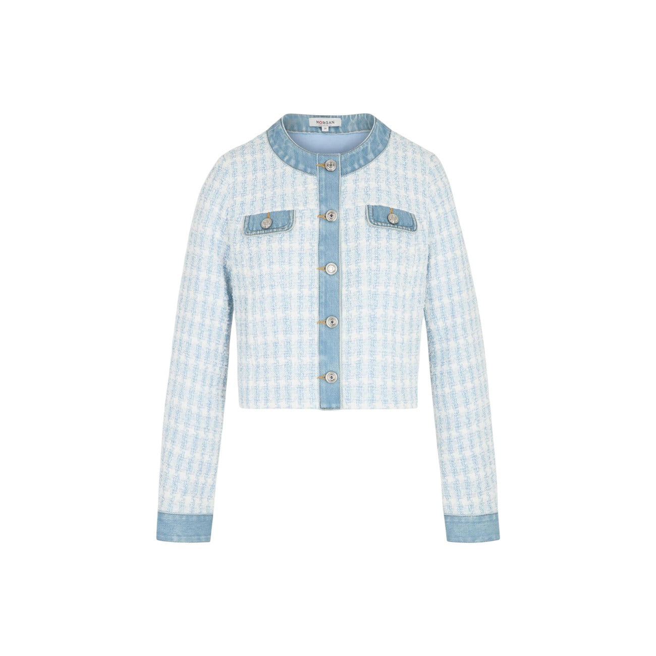 Morgan buttoned women's jacket - Azure blue