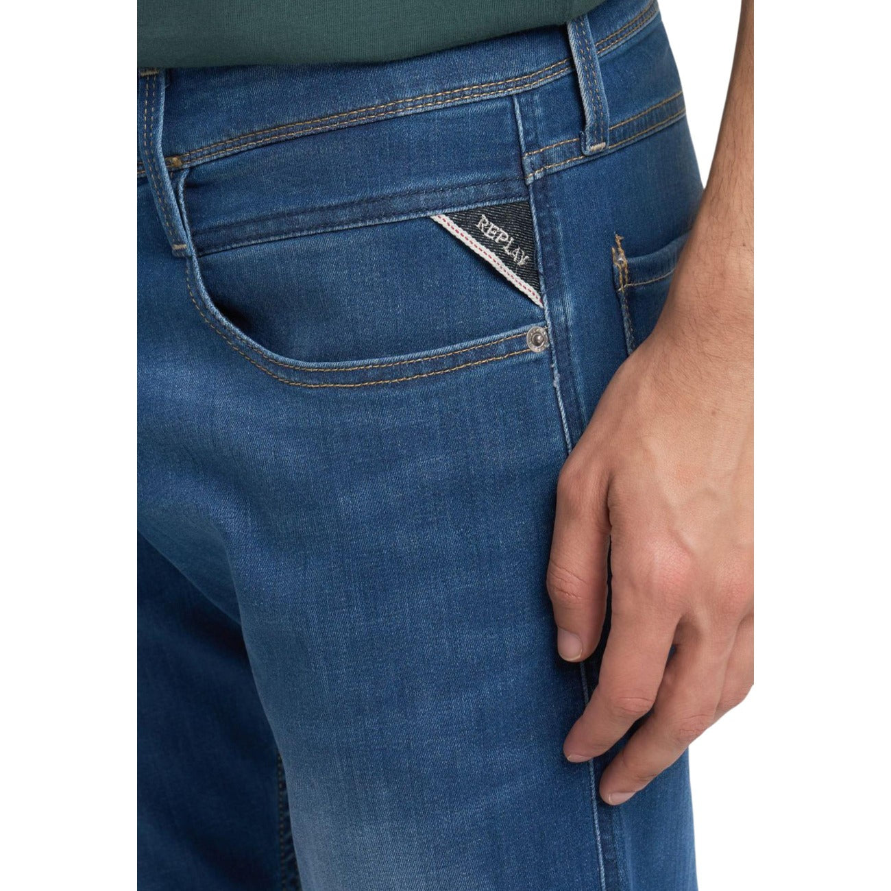 Replay Men's Stretch Cotton Jeans – Blue