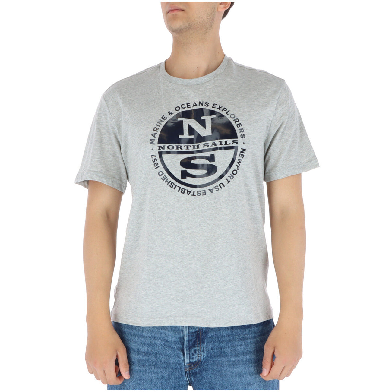 Men's North Sails cotton T-shirt – White or grey