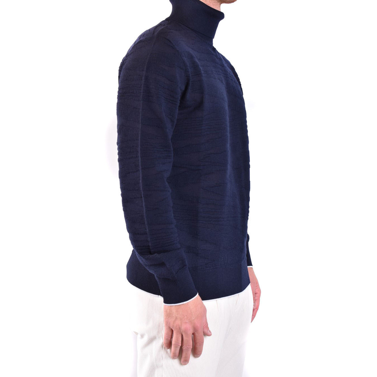 Men's Missoni high-neck wool jumper – Blue