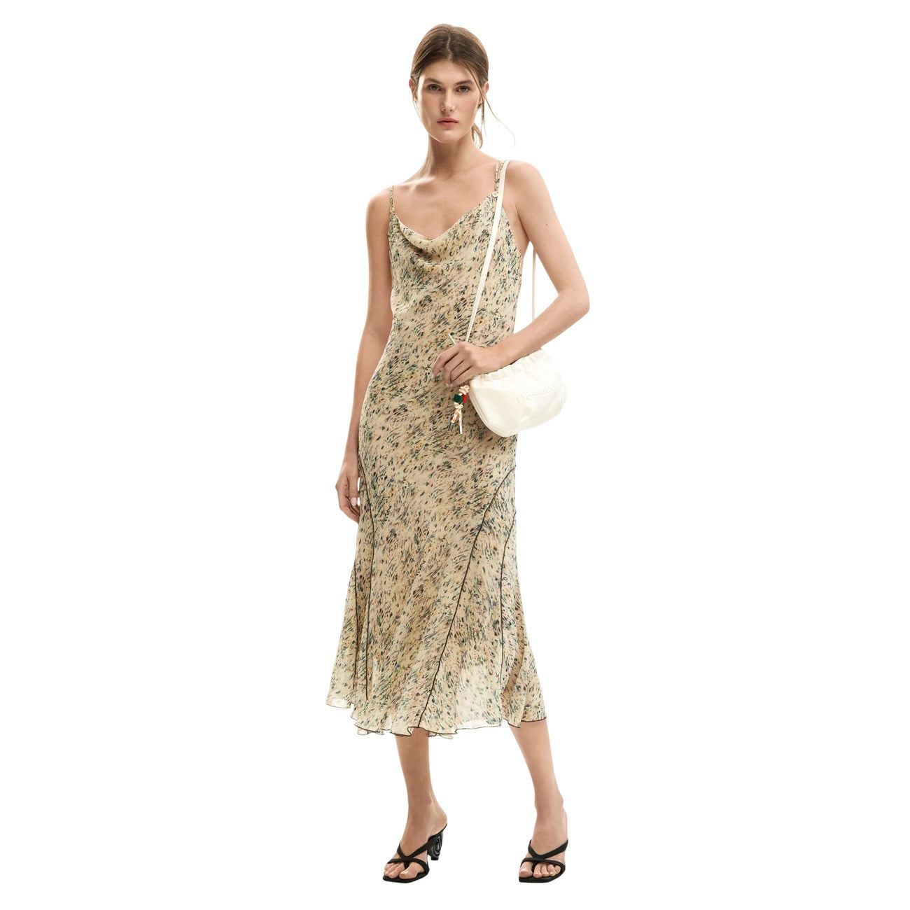 Robe femme Desigual à bretelles – Beige