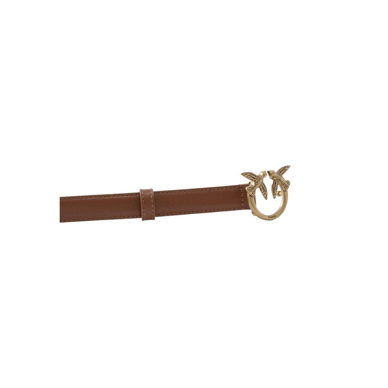 Pinko women's leather belt – Beige
