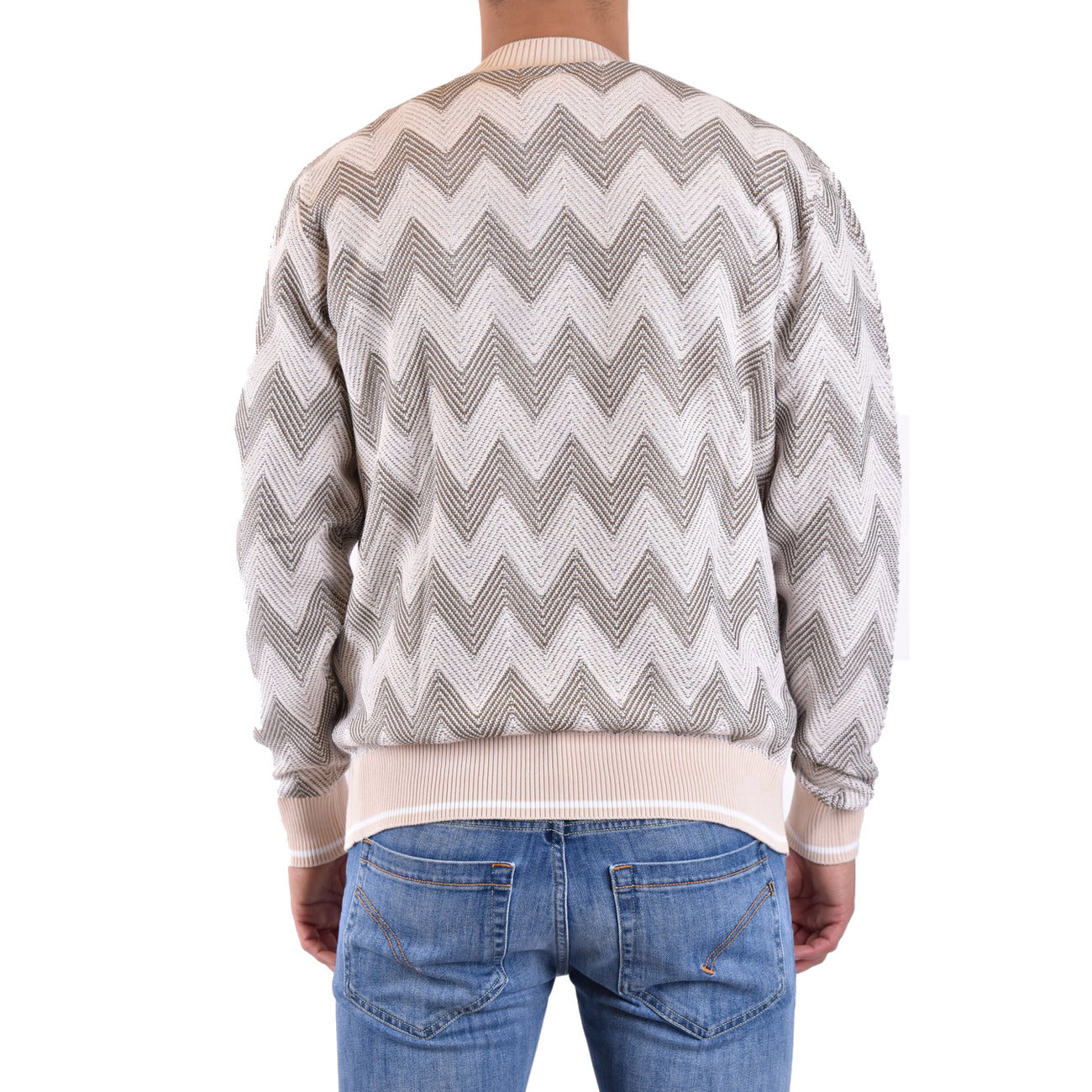 Men's Missoni striped cotton cardigan – Beige