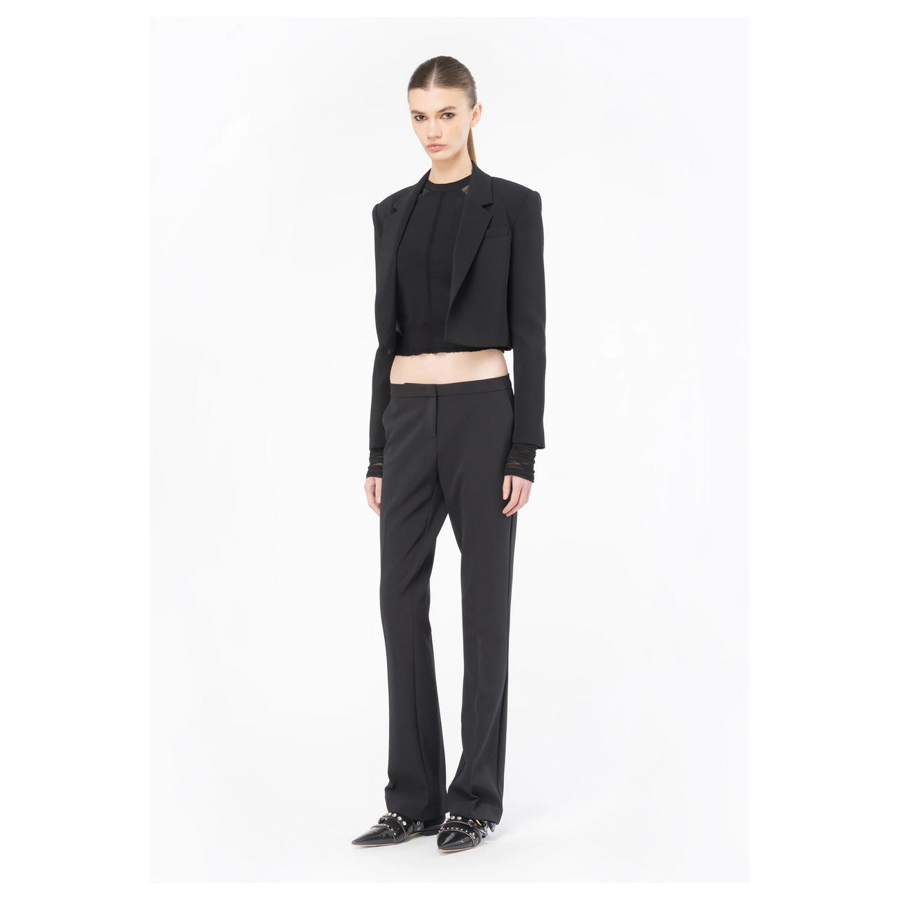 Women's Pinko Notched Lapel Jacket – Black