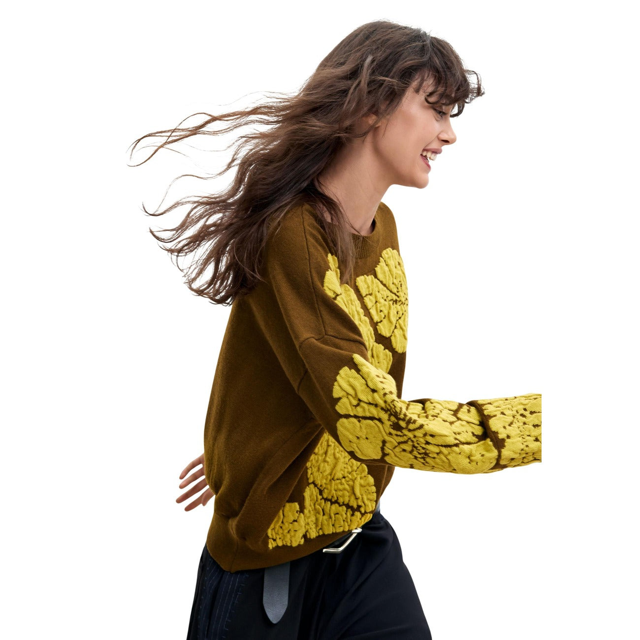 Women's Desigual Sweater with Wool – Green