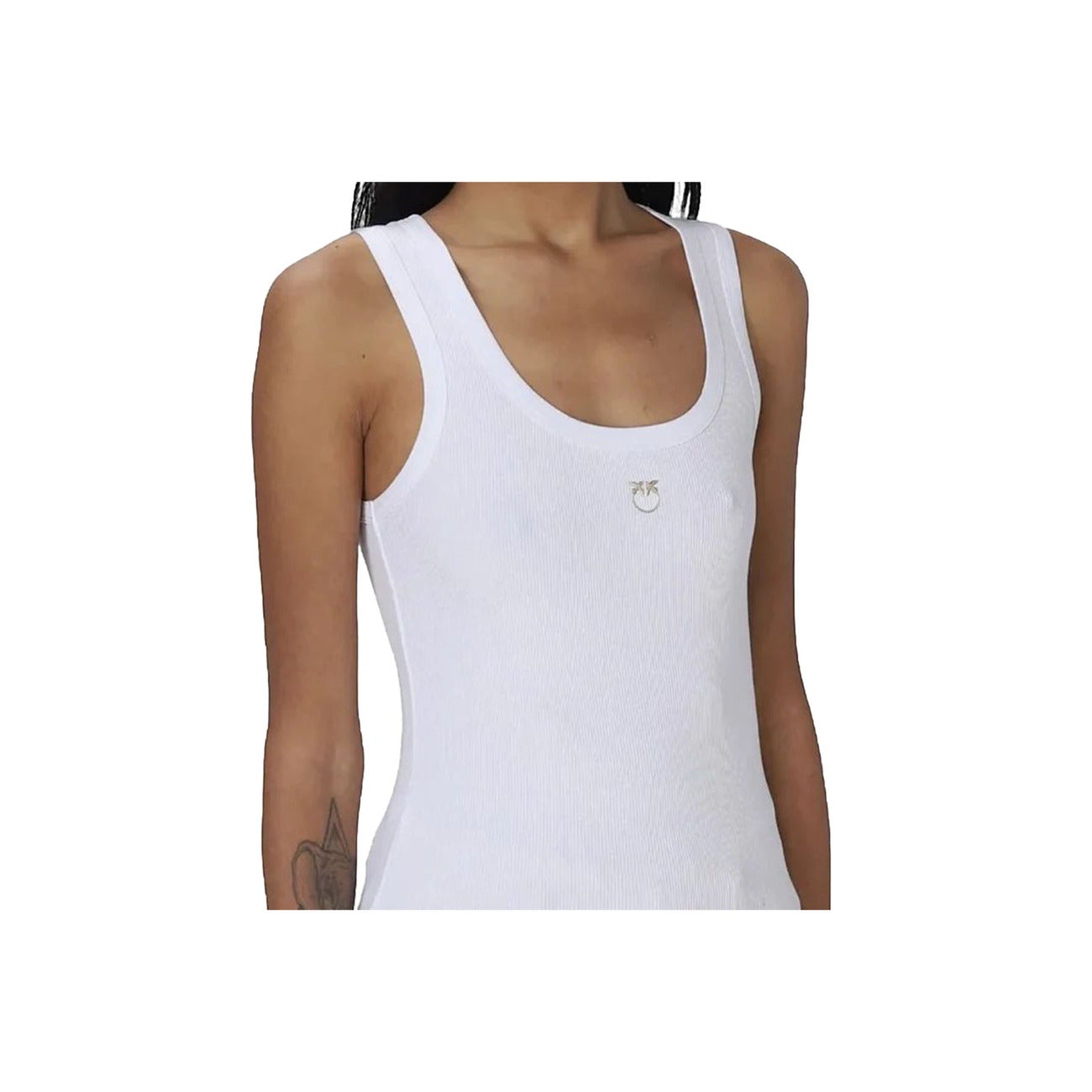 Pinko women's stretch cotton tank top – White