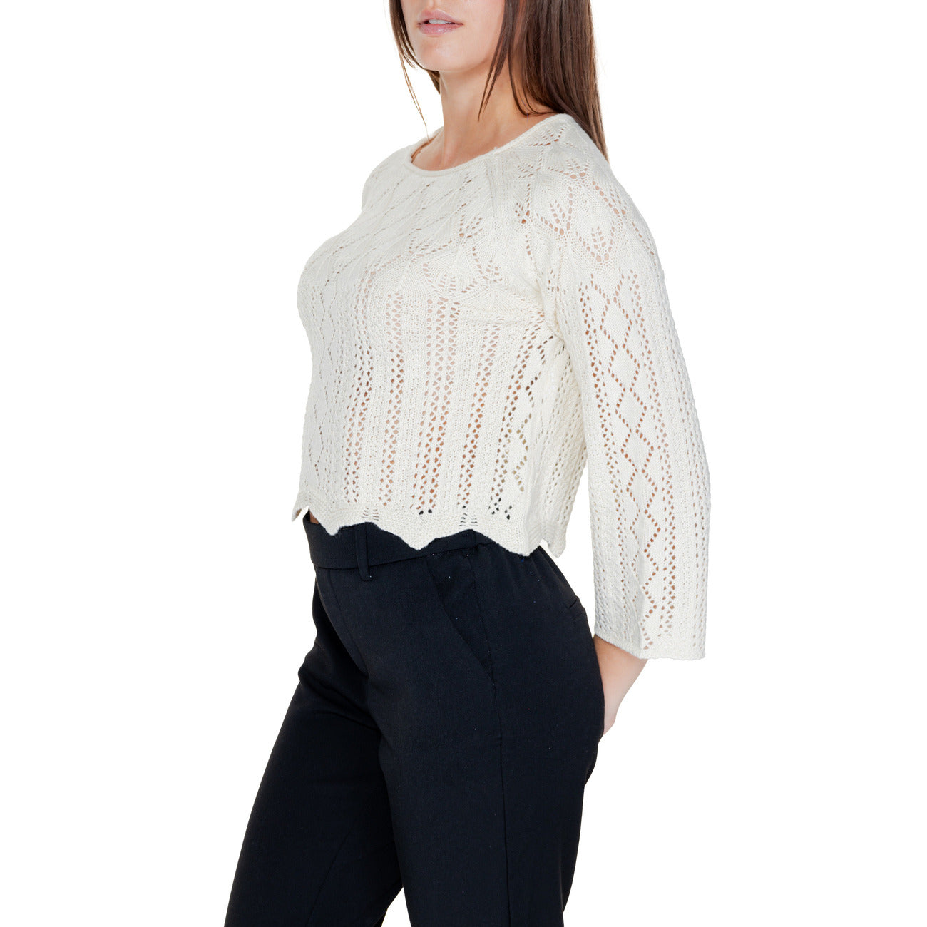 Vero Moda women's cotton jumper – Beige / Black