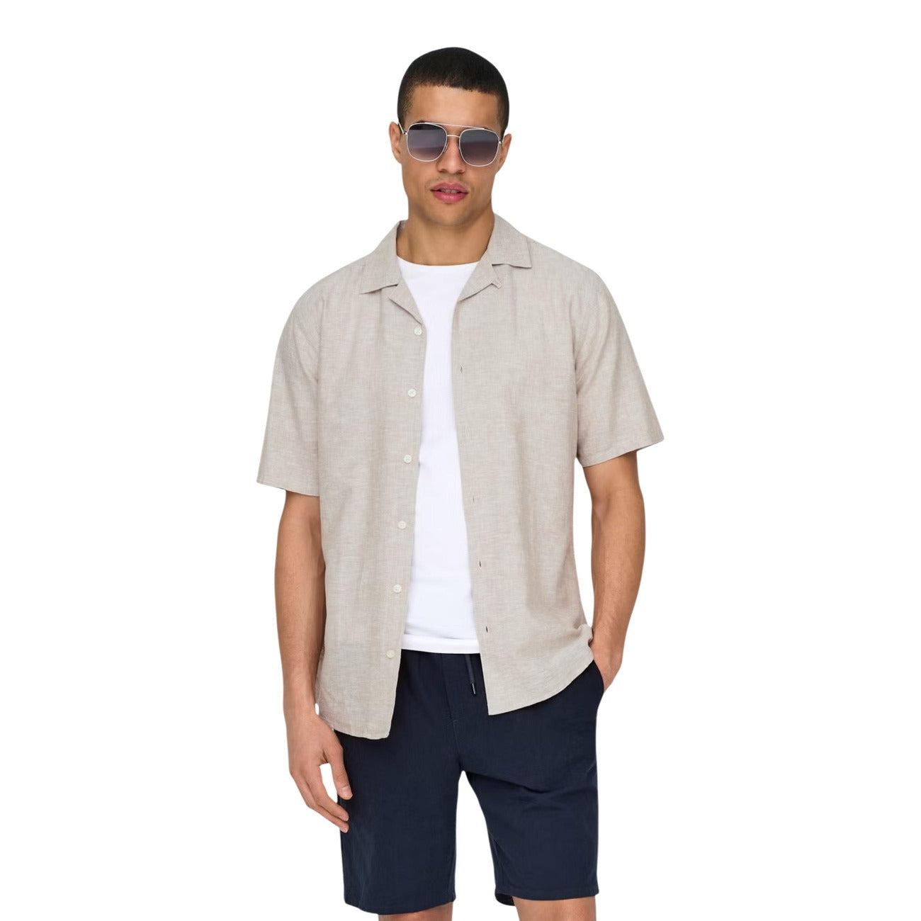 Only & Sons Men's ONSCAIDEN Shirt – Beige