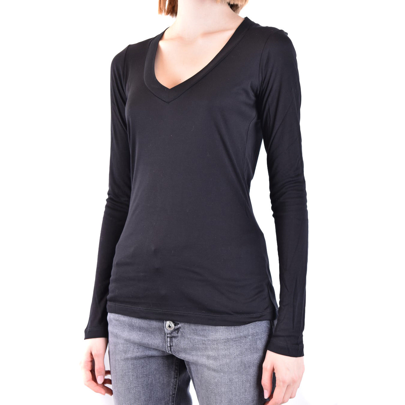 Women's Dondup modal and silk T-shirt – Black