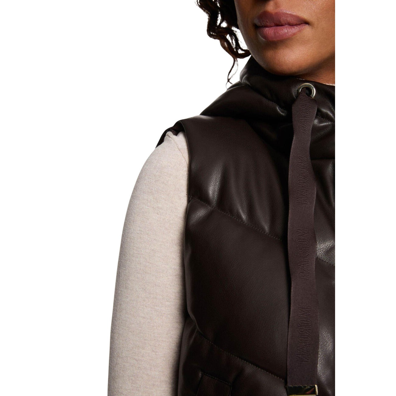 Women's Morgan Sleeveless Hooded Gilet – Brown