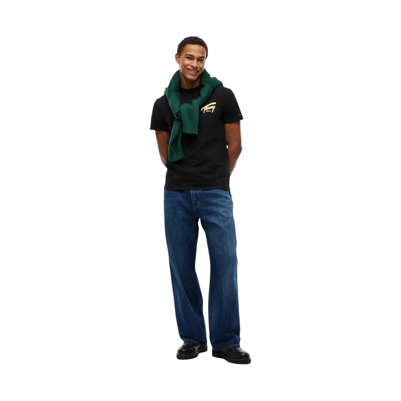 Men's black Tommy Hilfiger Jeans print T-shirt