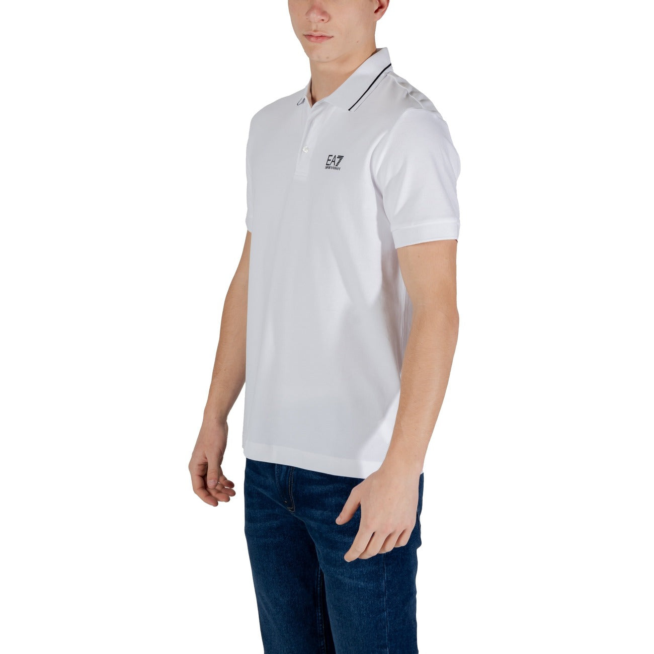 Men's EA7 stretch cotton polo shirt